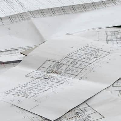 Parcel map and site plans reviewed during an ALTA land title survey for development approval